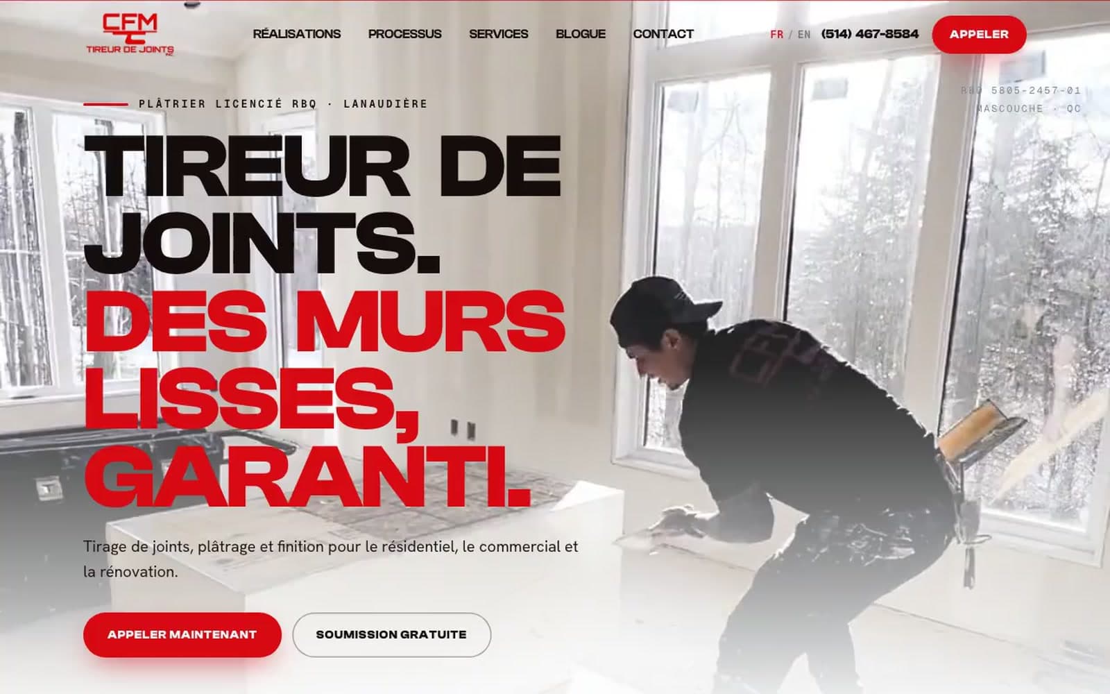 Le site de CFM Tireur de joints, bâti par JNT Productions
