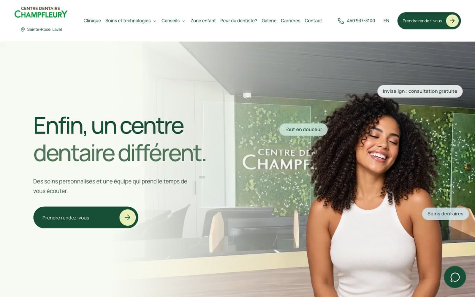 Le site de Centre dentaire Champfleury, bâti par JNT Productions