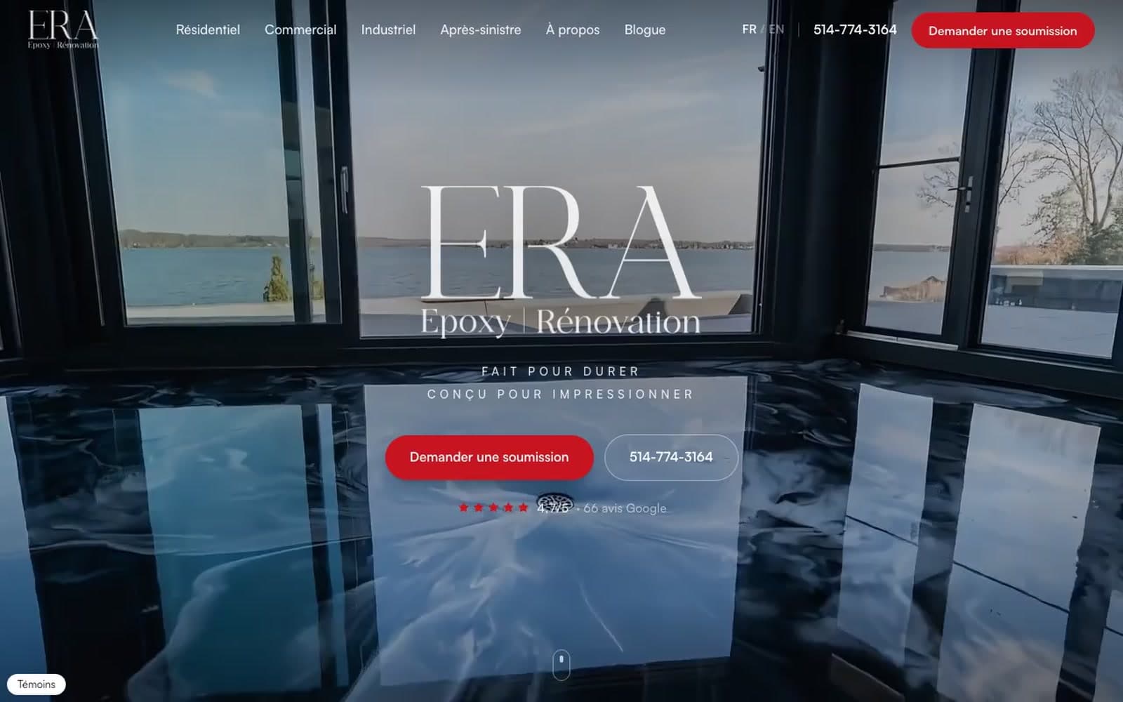 Le site de ERA Époxy, bâti par JNT Productions