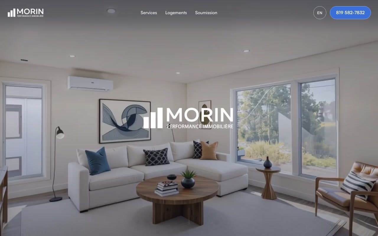 Le site de Gestion Morin, bâti par JNT Productions