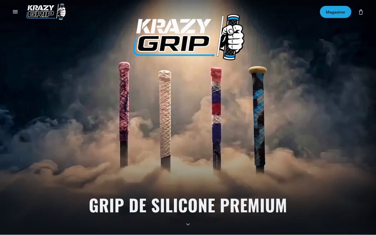 Le site de Krazy Grip, bâti par JNT Productions
