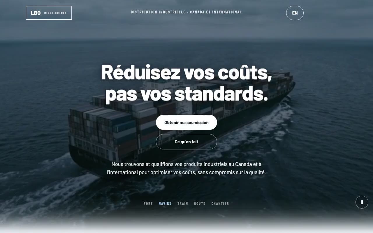 Le site de LBO Distribution